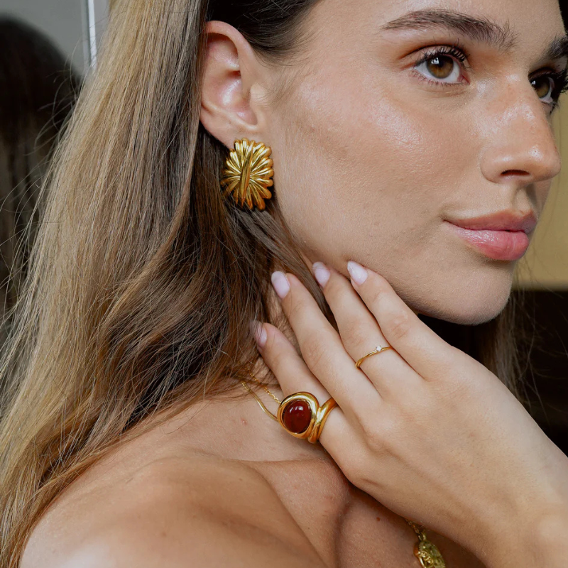 Boucles d'oreilles Statement Or