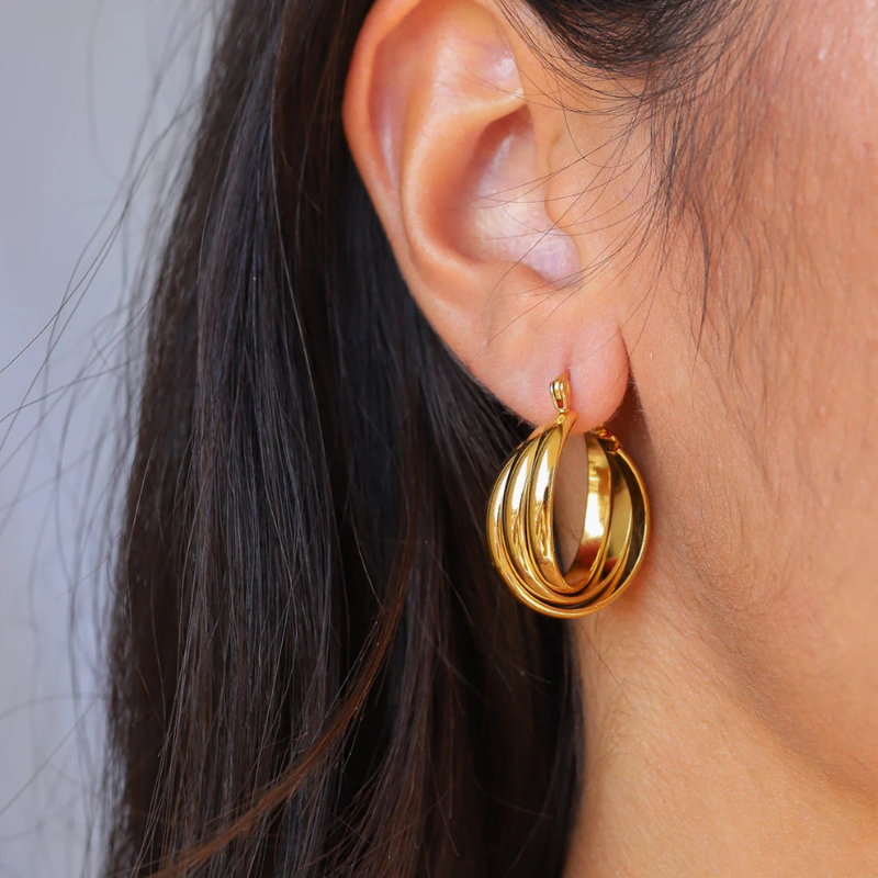 Boucles d'oreilles créoles Parisiennes élégantes
