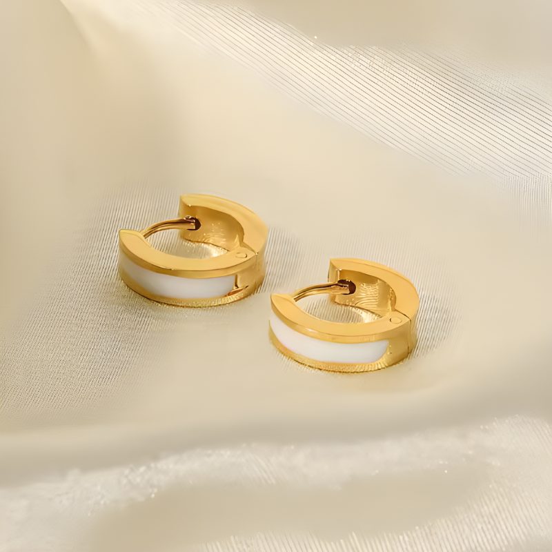 Boucles d'oreilles créoles mini émaillées
