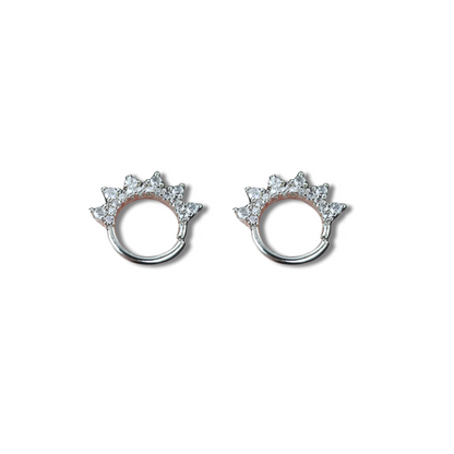 Boucles d'oreilles helix avec zircon scintillant