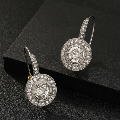 Boucles d'Oreilles Vintage en Argent avec Zirconia
