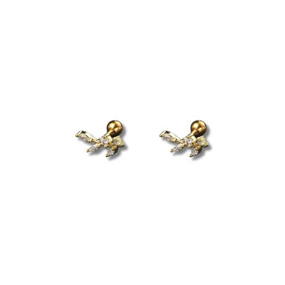 Boucles d'oreilles helix avec zircon scintillant