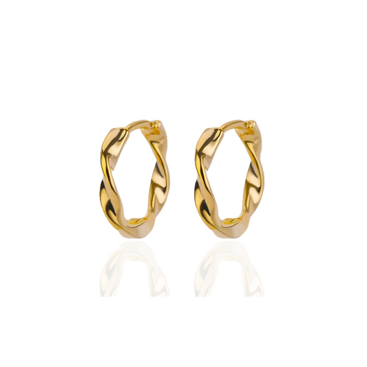Boucles d'oreilles torsadées élégantes