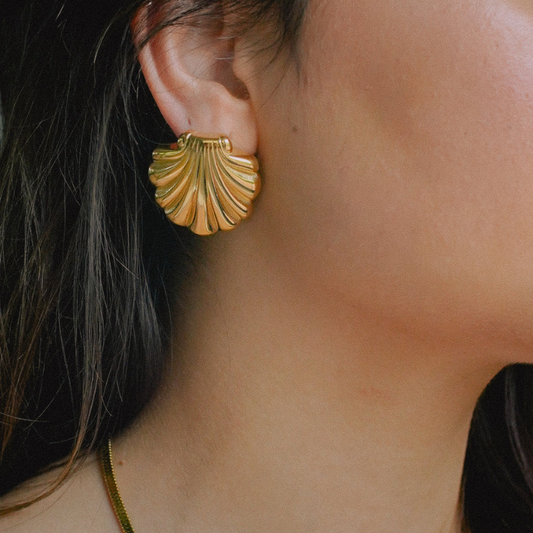 Boucles d'oreilles coquillage plaqué or