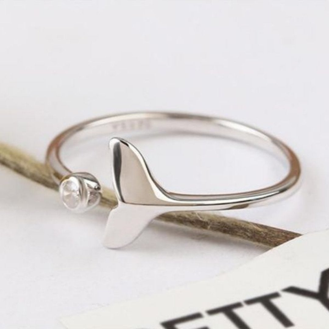 Bague dauphin argent et zirconium – Léo