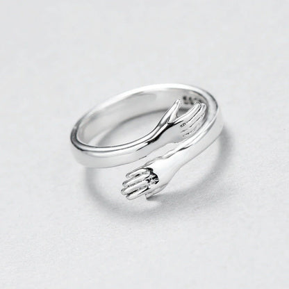 Bague ajustable bras argent – Léo