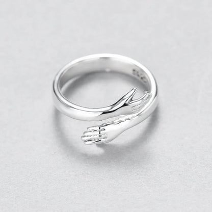 Bague ajustable bras argent – Léo