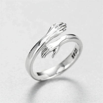 Bague ajustable bras argent – Léo
