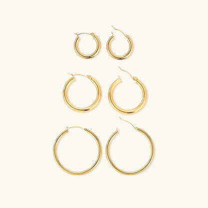 Boucles d'oreilles Rondes Plaquées or