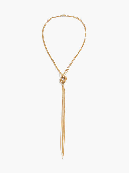 Collier chaîne fine nœud plaqué or – Lise