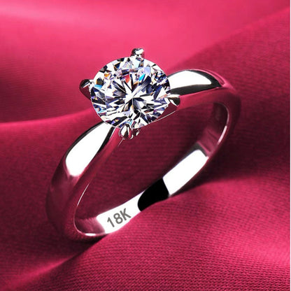 Bague argent cristal rond serti – Léo