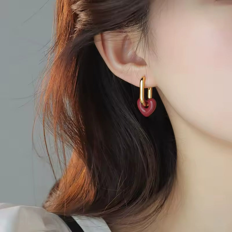 Boucles d'oreilles en forme de cœur