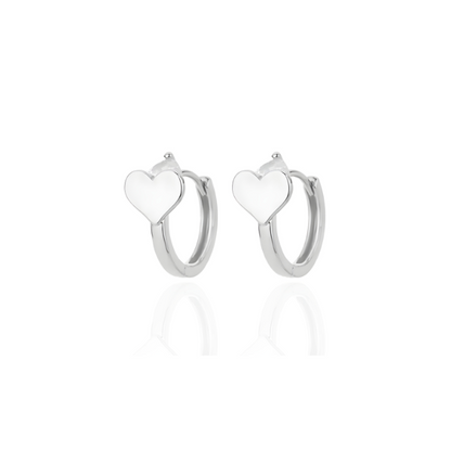 Boucles d'oreilles élégantes en forme de cœur