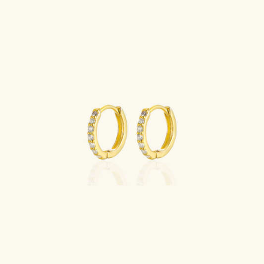 Boucles d'oreilles en zircon plaqué or
