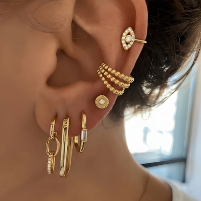 Set de Boucles d’Oreilles Dorées Style Bohème