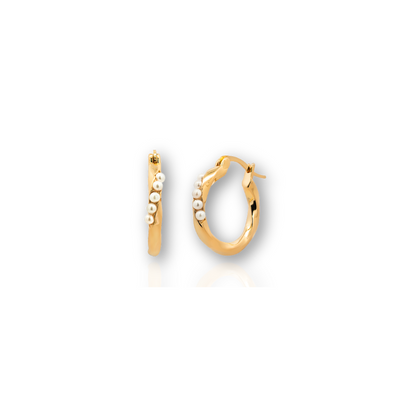 Boucles d'oreilles en perles plaquées or