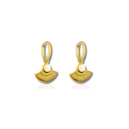 Boucles d'oreilles éventail Boho Plaqué Or