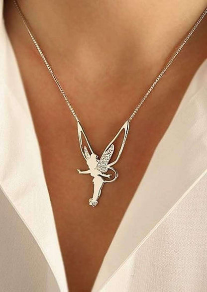 Collier pendentif fée or et argent – Lila