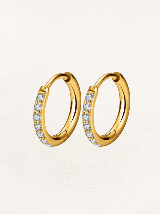 Créoles or incrustation zircons – June