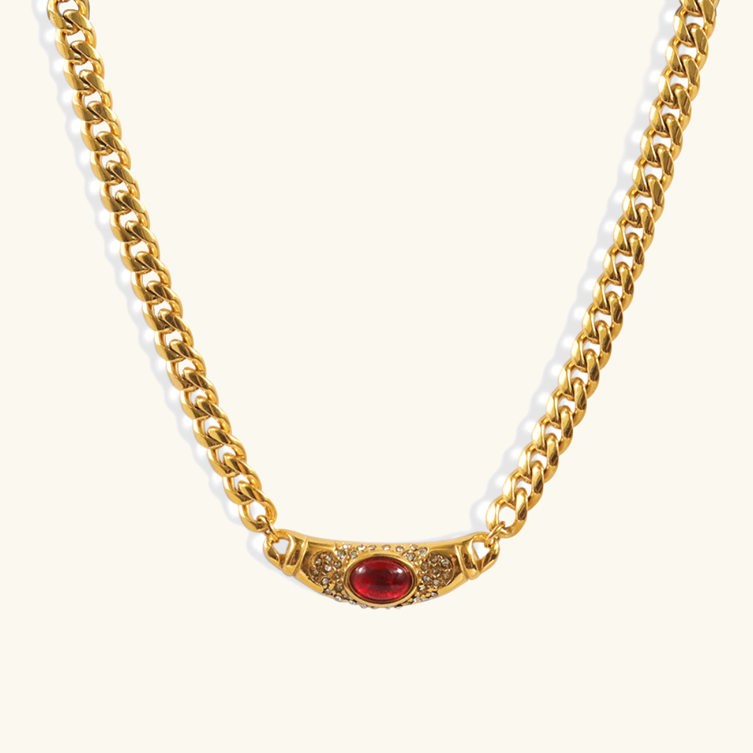 Collier pendentif rond texturé Plaqué or – Léa
