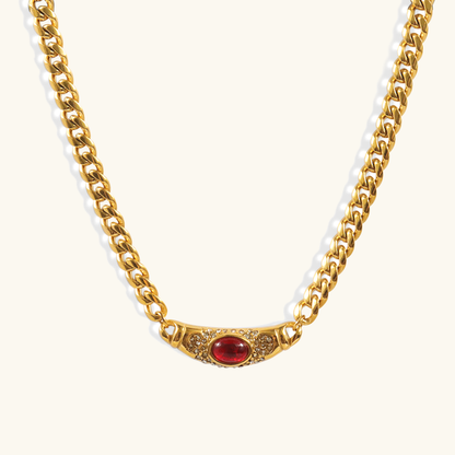 Collier pendentif rond texturé Plaqué or – Léa