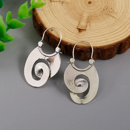 Boucles d’oreilles spirale argent plate – Léo