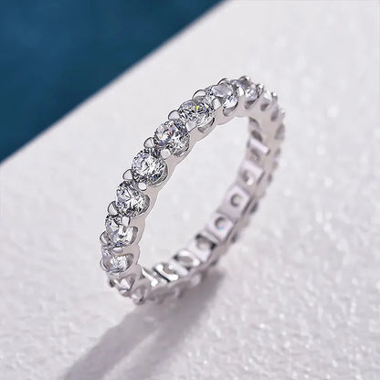 Bague argent zircons ronds – Lila