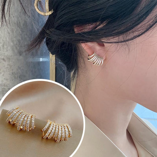 Boucles d’Oreilles Crochet Zircone Raffinées