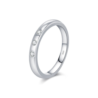 Bague argent trois pierres cylindriques – Léo