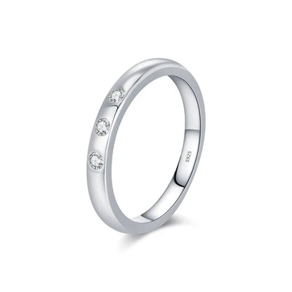 Bague fine argent pierres rondes – Léo