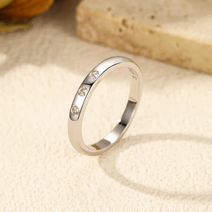 Bague fine argent pierres rondes – Léo