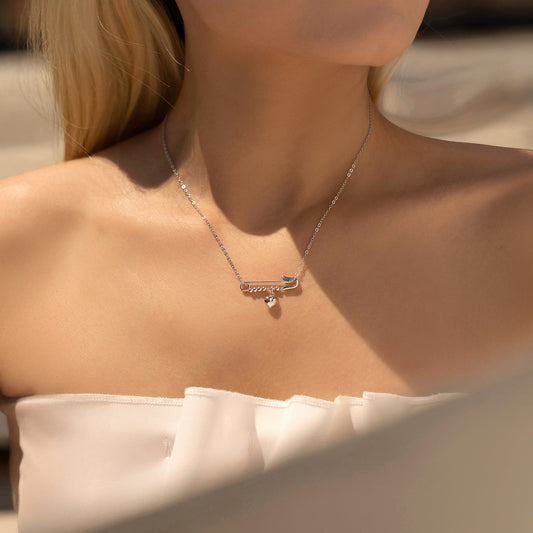 Collier pendentif oiseau argent goutte – Lila