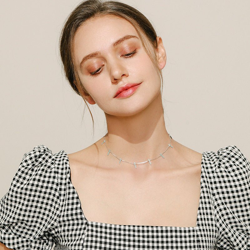 Collier ras-du-cou argent pendentifs turquoise – Lila