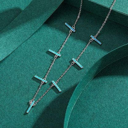 Collier ras-du-cou argent pendentifs turquoise – Lila