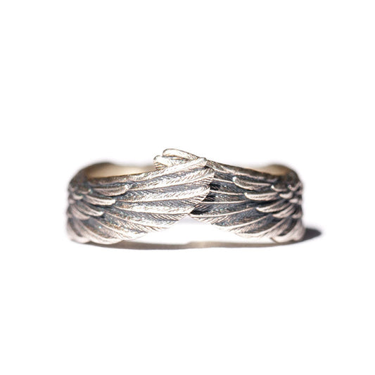 Bague argent plumes entrelacées – Léo