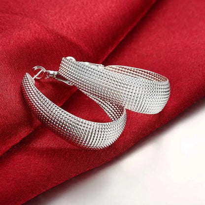 Boucles d'oreilles argentées