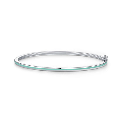 Bracelet fin argent turquoise – Léo