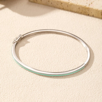 Bracelet fin argent turquoise – Léo
