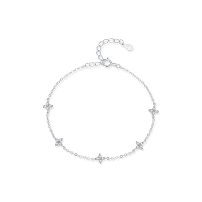 Bracelet argent pierres fines espacées – Léo