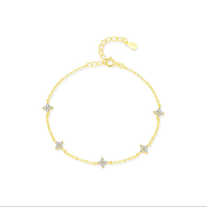 Bracelet argent pierres fines espacées – Léo