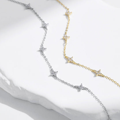 Bracelet argent pierres fines espacées – Léo