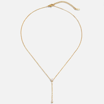 Collier pendentif goutte or cristal – Léa