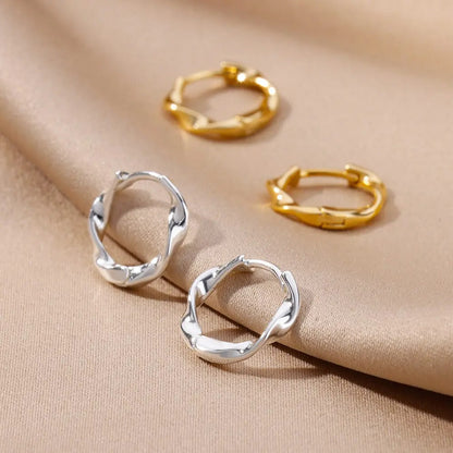 Boucles d'oreilles torsadées élégantes