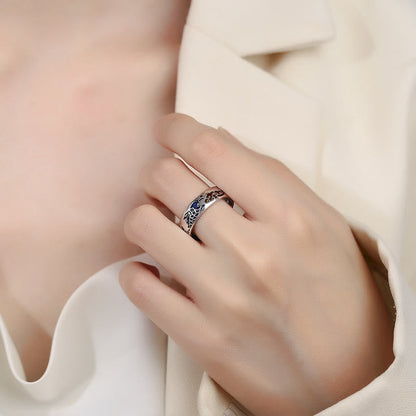 Bague poisson koi argent détails rouges bleus – Léo