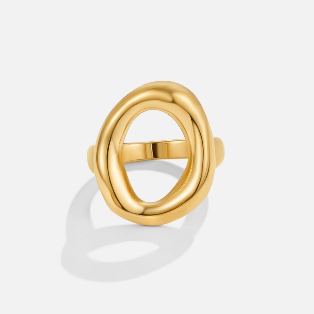 Bague ajourée arrondie Or – Léo