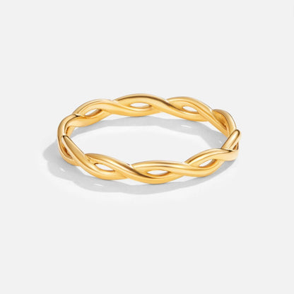 Bague tressée élégante Or – Léo
