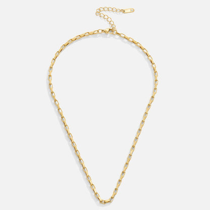 Collier chaîne fine maillons rectangles Or – Delphine