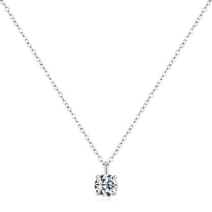 Collier pendentif cœur argent pierre translucide – Léa