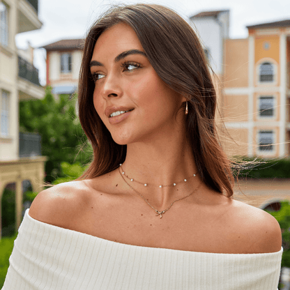 Collier pendentif nœud Or – Lila
