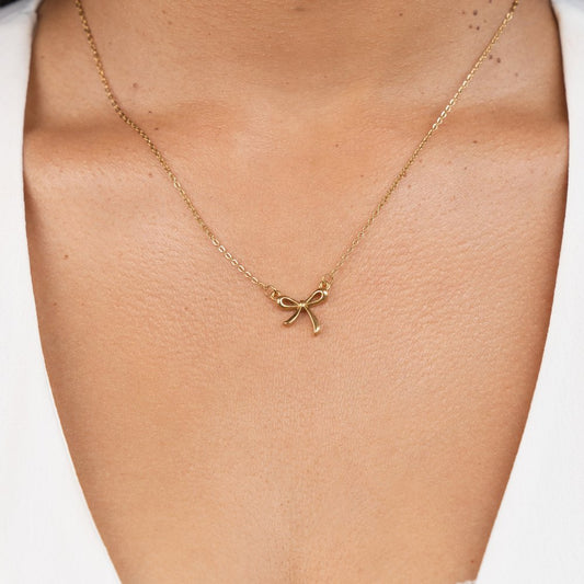 Collier pendentif nœud Or – Lila
